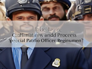 特巡警招聘有何条件与流程？