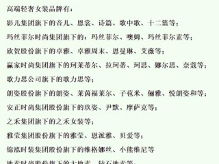 哪些女装品牌算一线？