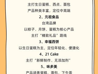 蛋糕点品牌有哪些？