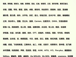 时装品牌有哪些？