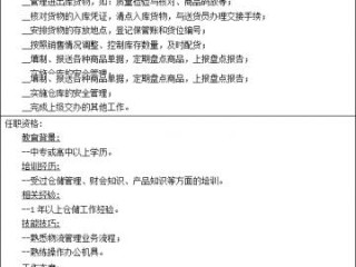 餐厅仓管员岗位职责具体有哪些？