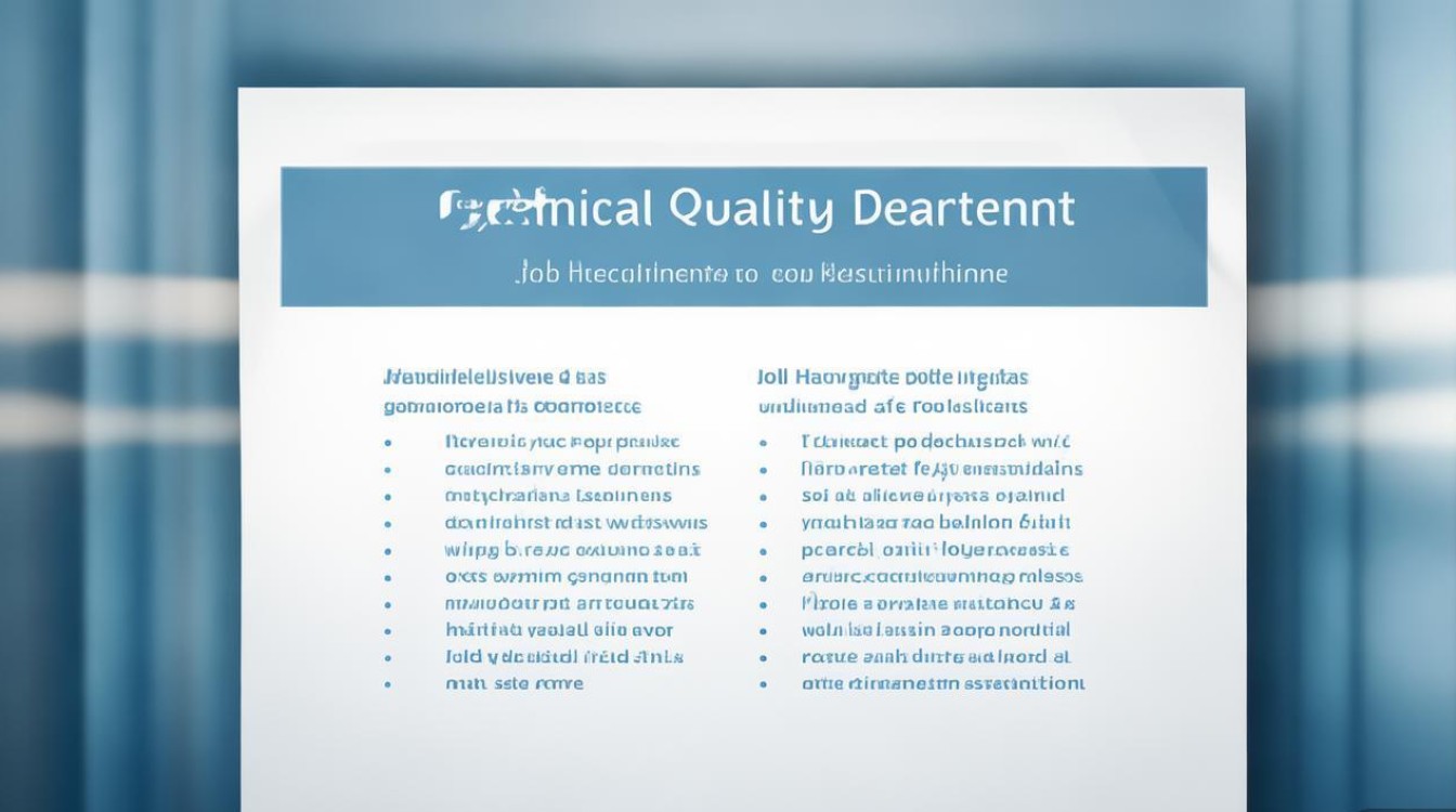 技术质量部公开招聘,岗位要求与职责是什么?