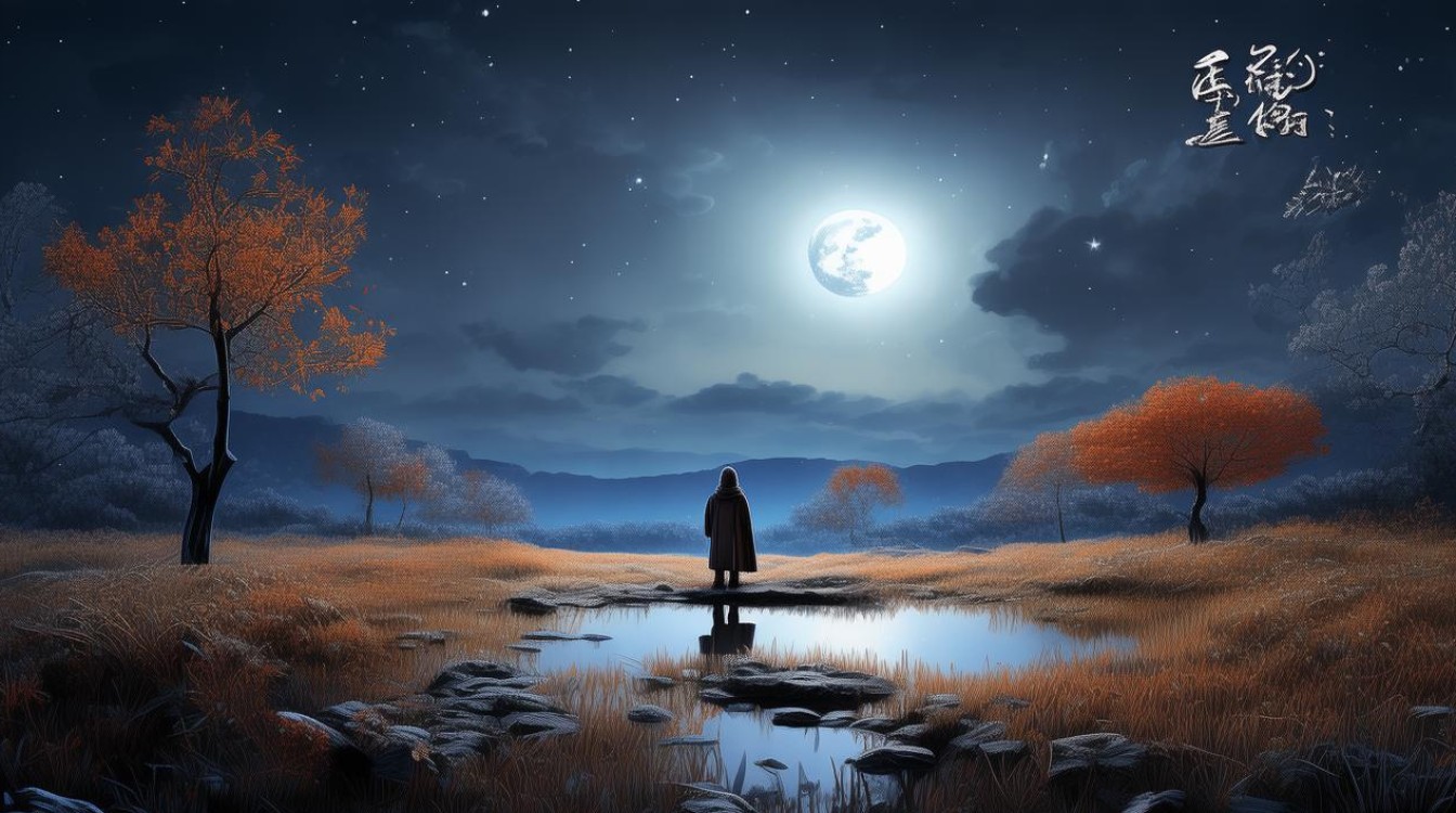 暮月对什么？孤影映秋霜，何人共夜长？