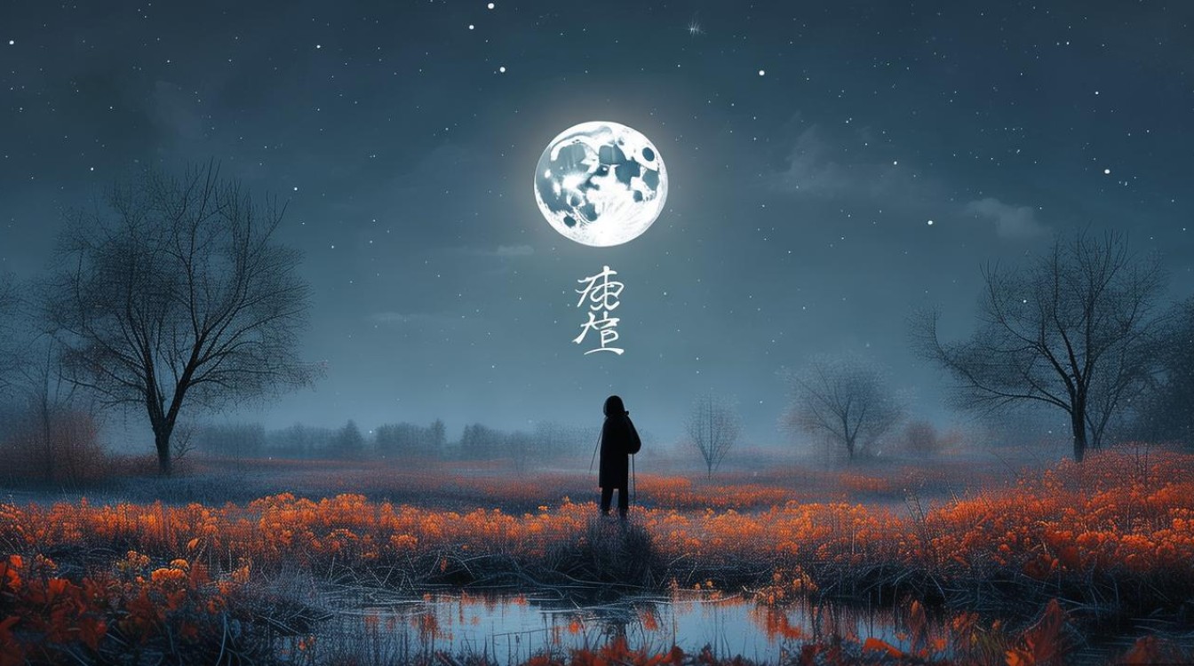 暮月对什么？孤影映秋霜，何人共夜长？