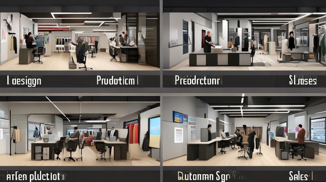 服装公司有什么部门