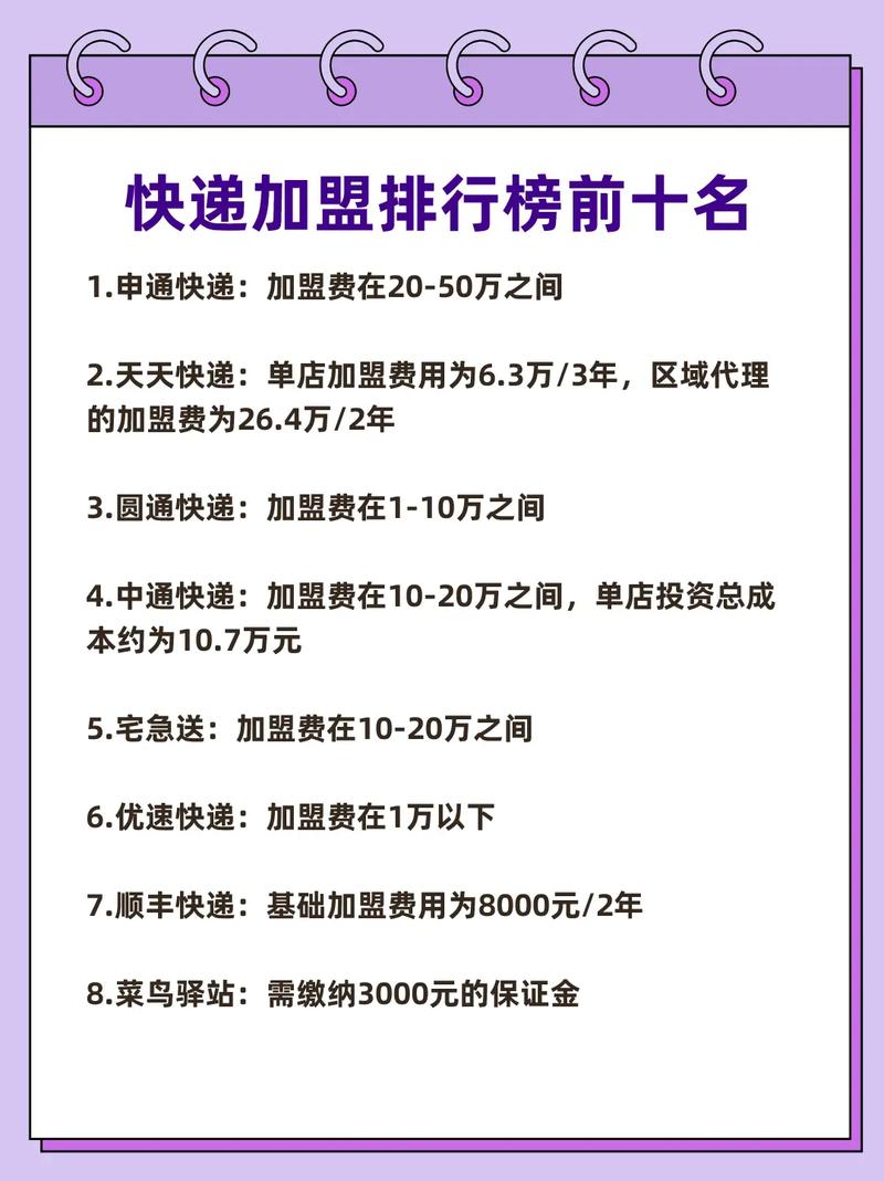 加盟哪些快递好/