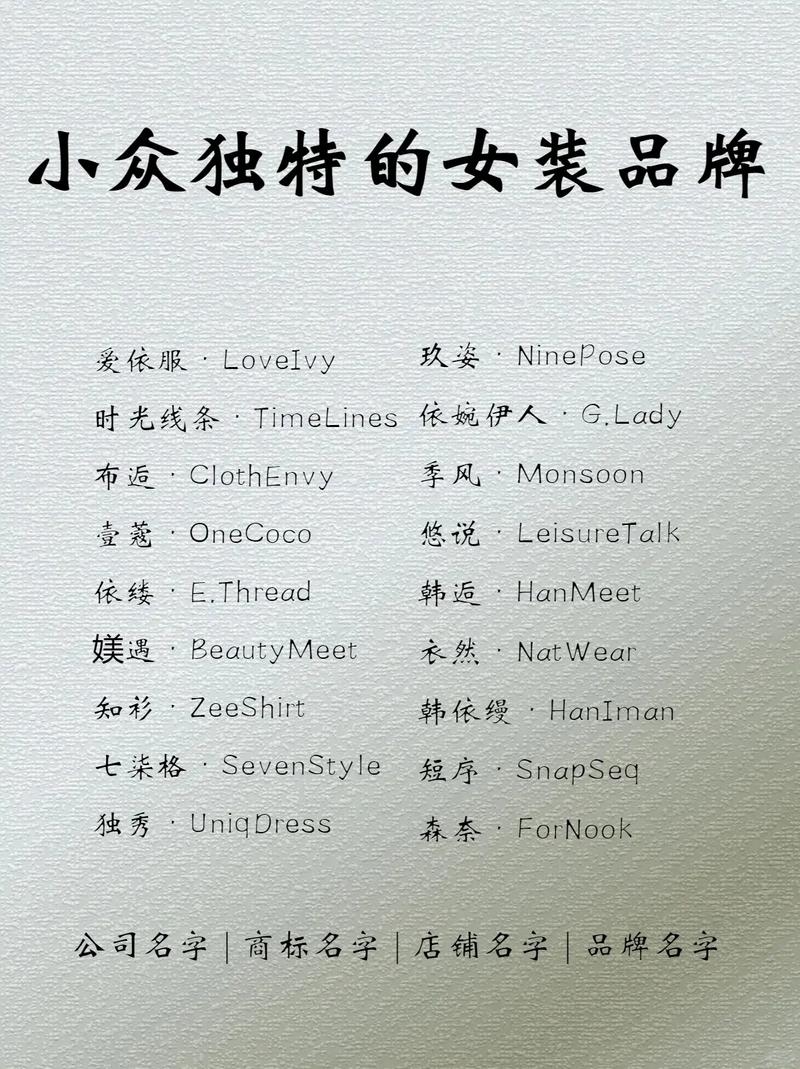女装哪些是品牌