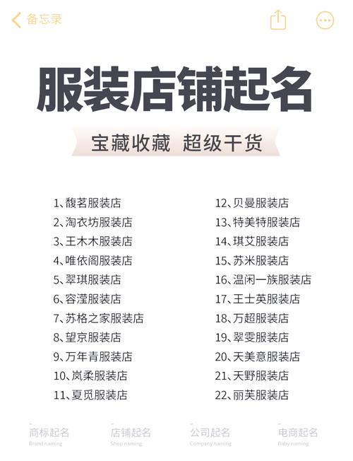 女装名子有哪些