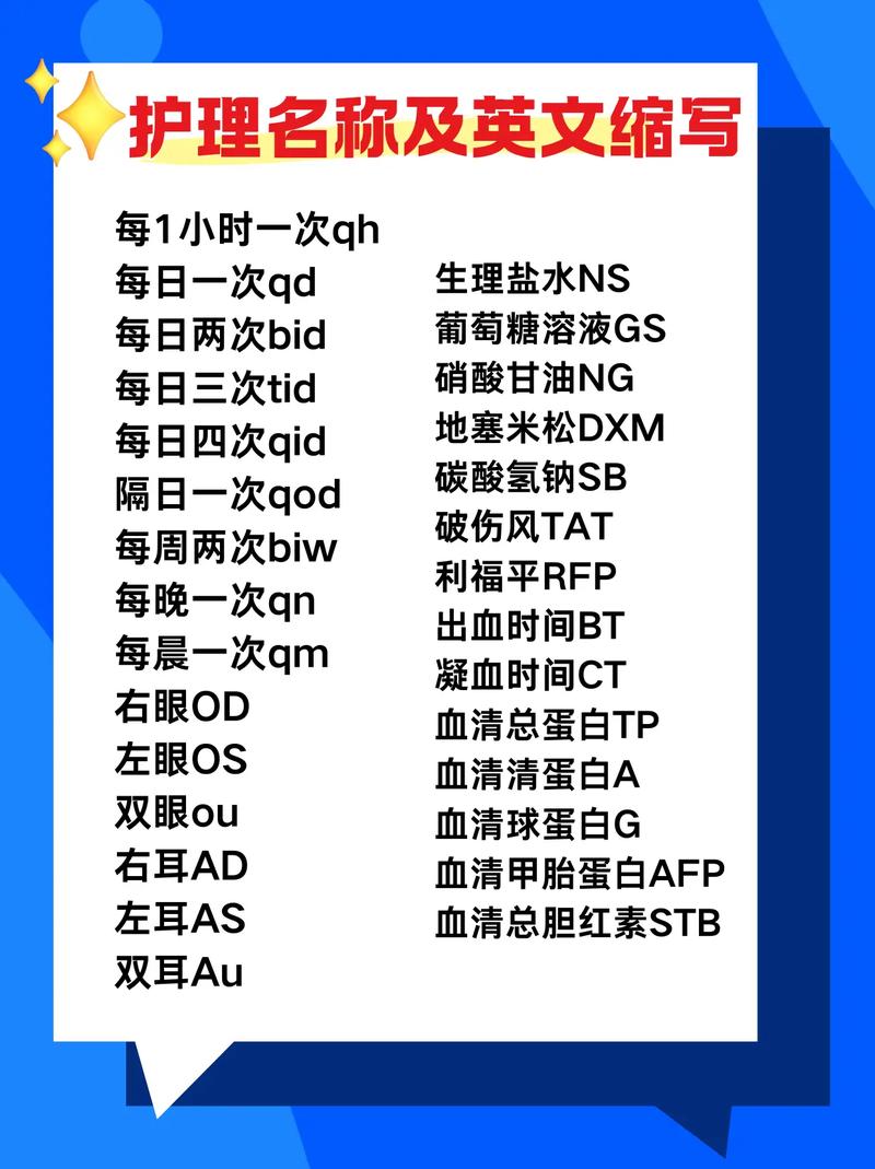 护理名称有哪些