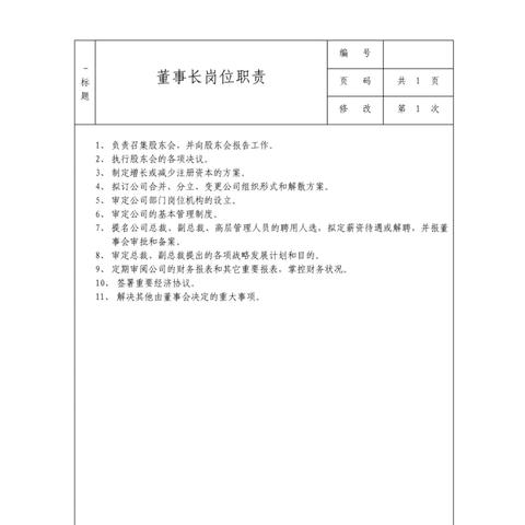 体系运行岗位职责 体系运行岗位职责