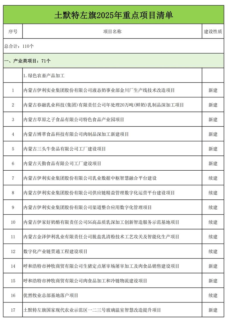 13大行业是哪些项目