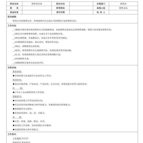 岗位职责类文件的核心内容是什么？